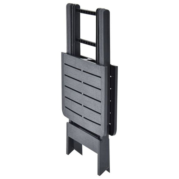vidaXL Folding Garden Table Anthracite 79x72x70 cm Plastic
