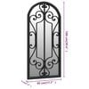 vidaXL Garden Mirror Black 100x45 cm Iron for Outdoor Use