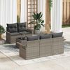 vidaXL Sofa Set with Cushion 6 pcs Grey Poly Rattan