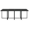 vidaXL 9 Piece Garden Dining Set with Cushions Poly Rattan Black