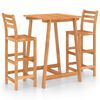 vidaXL 3 Piece Outdoor Bar Set Solid Acacia Wood