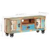 vidaXL TV Cabinet 120x30x50 cm Solid Reclaimed Wood