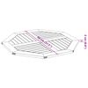 vidaXL Table Top 80x80x2.2 cm Octagonal Solid Wood Acacia