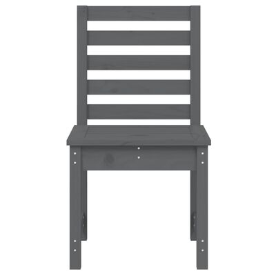 vidaXL Garden Chairs 2 pcs 50x48x91.5 cm Grey Solid Wood Pine