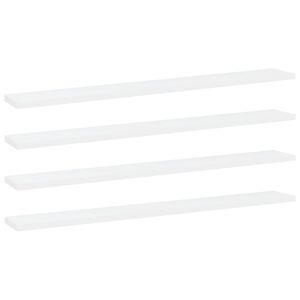 vidaXL Bookshelf Boards 4 pcs White 80x10x1,5 cm Engineered Wood