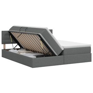 vidaXL Storage Bed with Headboard 153 x 203 cm Fabric