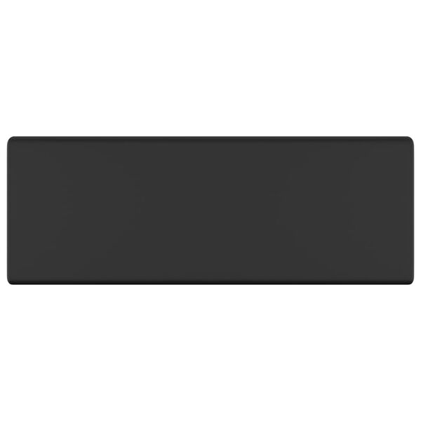 vidaXL Luxury Basin Overflow Square Matt Black 41x41 cm Ceramic