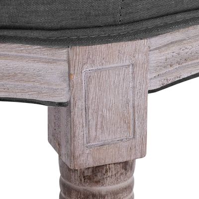 vidaXL Bench Linen Solid Wood 150x40x48 cm Dark Grey