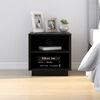 vidaXL Bedside Cabinet Black 40x34x40 cm Solid Wood Pine