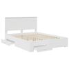 vidaXL Bed Frame with Headboard White 150 x 200 cm Engineered Wood