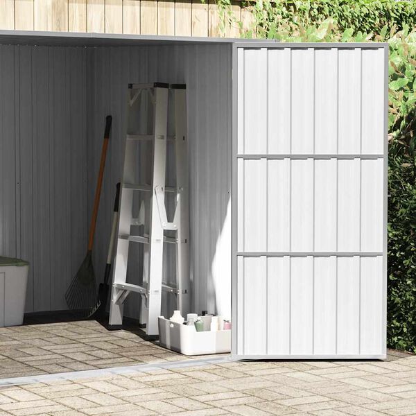 vidaXL Garden Shed Anthracite 195x198x159 cm Galvanised Steel