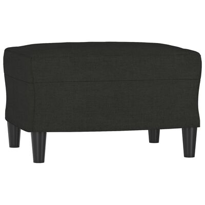 vidaXL 3-Seater Sofa with Footstool Black 180 cm Fabric