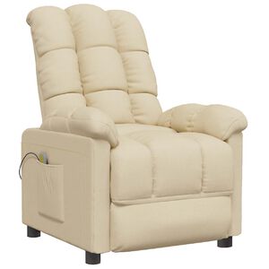 vidaXL Massage Chair Cream Fabric
