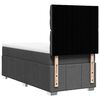 vidaXL Box Spring Bed with Mattress Dark Grey King Single Fabric