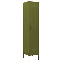 vidaXL Locker Cabinet Olive Green 35x46x180 cm Steel