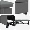 vidaXL Sofa Bed Dark grey 194 x 67 x 37 cm Fabric