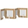 vidaXL Foldable Dog Gate with Stands 4 pcs Artisan Oak 241 cm