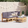 vidaXL 5 Piece Garden Lounge Set with Cushions Solid Wood Acacia