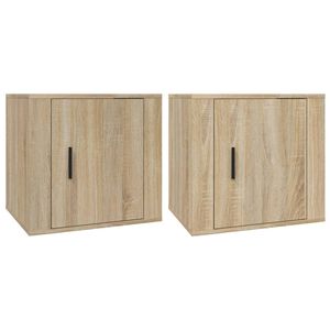 vidaXL Bedside Cabinet | Set of 2 | Sonoma oak | Engineered wood