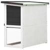 vidaXL Outdoor Rabbit Hutch 1 Door Grey Wood