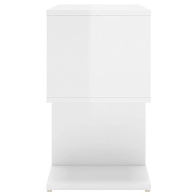 vidaXL Bedside Cabinets 2 pcs High Gloss White 50x30x51.5 cm Engineered Wood
