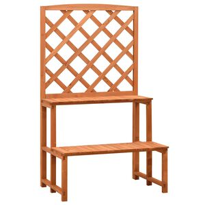 vidaXL Plant Stand with Trellis Orange 70x42x120 cm Solid Firwood