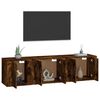 vidaXL 3 Piece TV Cabinet Set Smoked Oak Engineered Wood