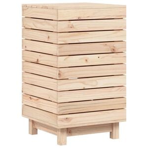 vidaXL Laundry Basket 44x44x76 cm Solid Wood Pine