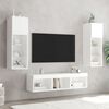 vidaXL 5 Piece TV Wall Units with LED White Engineered Wood