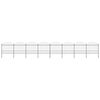vidaXL Garden Fence with Spear Top Steel 1339x175 cm Black
