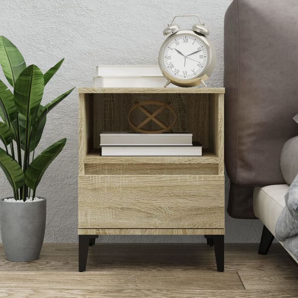 vidaXL Bedside Cabinet Sonoma Oak 40x35x50 cm