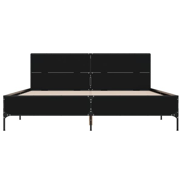 vidaXL Bed Frame without Mattress Black 135x190 cm Double