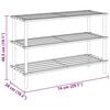 vidaXL 3-Tier Shoe Racks 2 pcs Solid Fir Wood