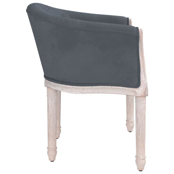 vidaXL Dining Chair Dark Grey Velvet