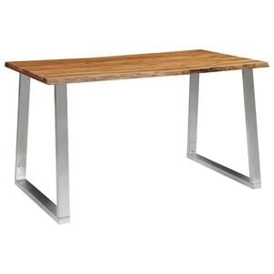 vidaXL Dining Table | Wooden | Solid Acacia wood | Medium | Industrial | Table