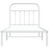 vidaXL Metal Bed Frame without Mattress with Headboard White 90x190cm