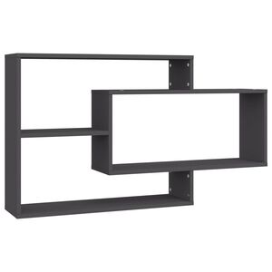 vidaXL Wall Shelf | Grey | Engineered wood | 104 x 20 x 58.5 cm