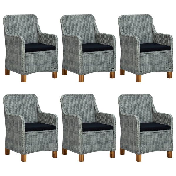 vidaXL 9 Piece Garden Dining Set Light Grey