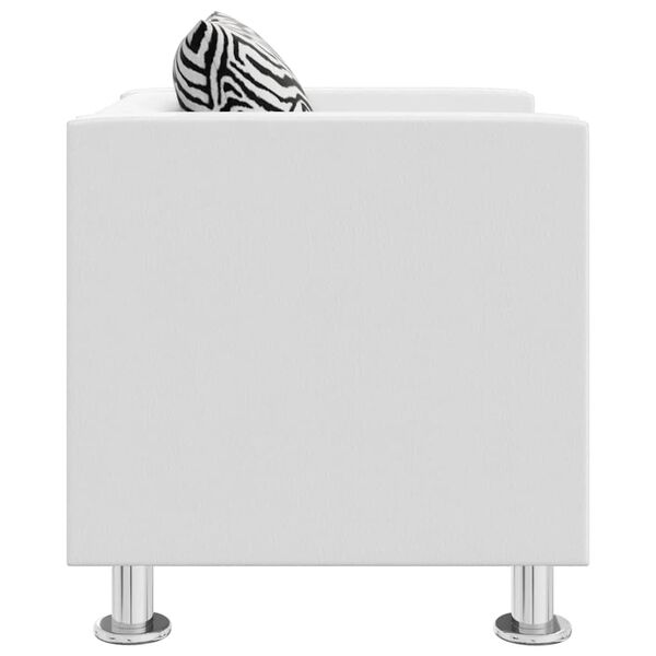 vidaXL Armchair White Faux Leather