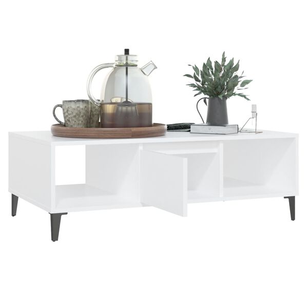 vidaXL Coffee Table White 103.5x60x35 cm Engineered Wood