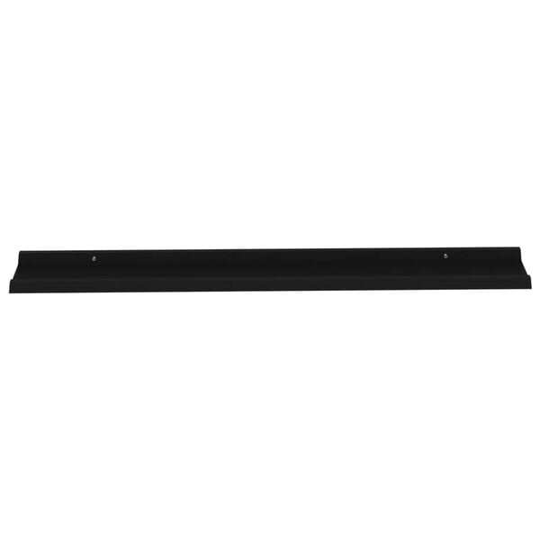 vidaXL Wall Shelves 2 pcs Black 115x9x3 cm