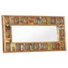 vidaXL Mirror with Buddha Cladding 110x50 cm Solid Reclaimed Wood
