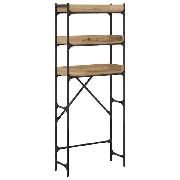 vidaXL Washing Machine Shelf with Shelf Artisan Oak 67 x 25 x 163 cm