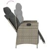 vidaXL 7 Piece Garden Dining Set with Cushions Grey Poly Rattan