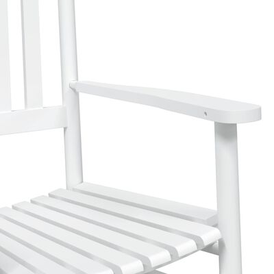 vidaXL Rocking Chairs with Curved Seats 2 pcs White Solid Wood Fir