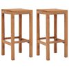 vidaXL Bar Stools 2 pcs Solid Teak Wood