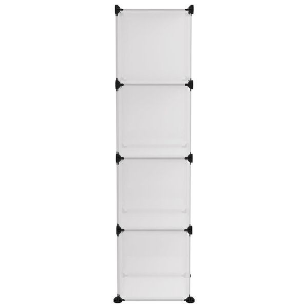 vidaXL Storage Cube Organiser with 12 Cubes Transparent PP