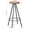 vidaXL Bar Stools 2 pcs Solid Reclaimed Wood