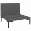 vidaXL Garden Sofa with Cushions Half Round Poly Rattan