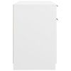 vidaXL Desk with Side Cabinet White Engineered Wood